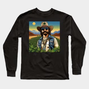 Stoner Hippie Retro Cowboy Vibes 16 Long Sleeve T-Shirt